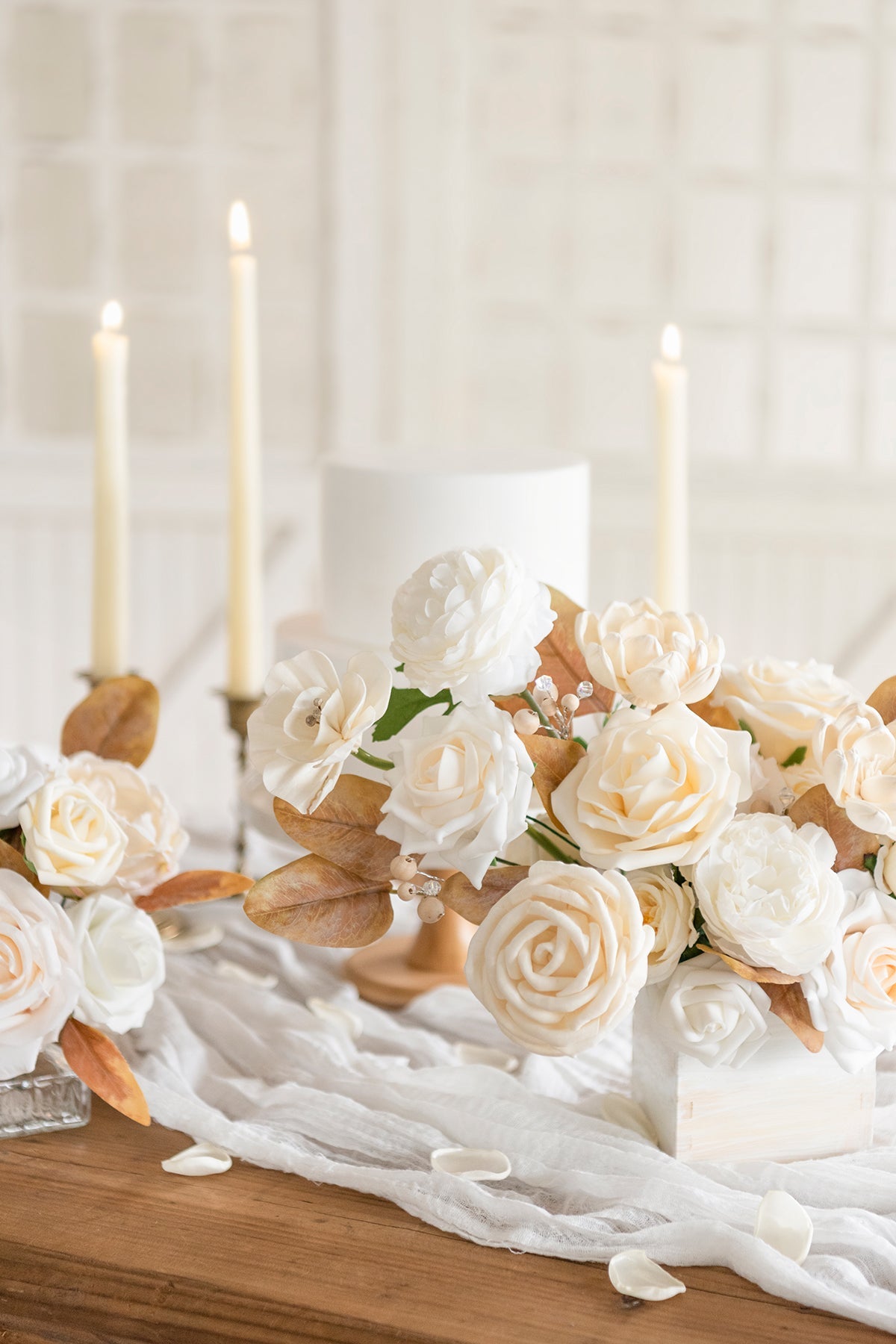 Natural White & Ivory Designer Flower Boxes