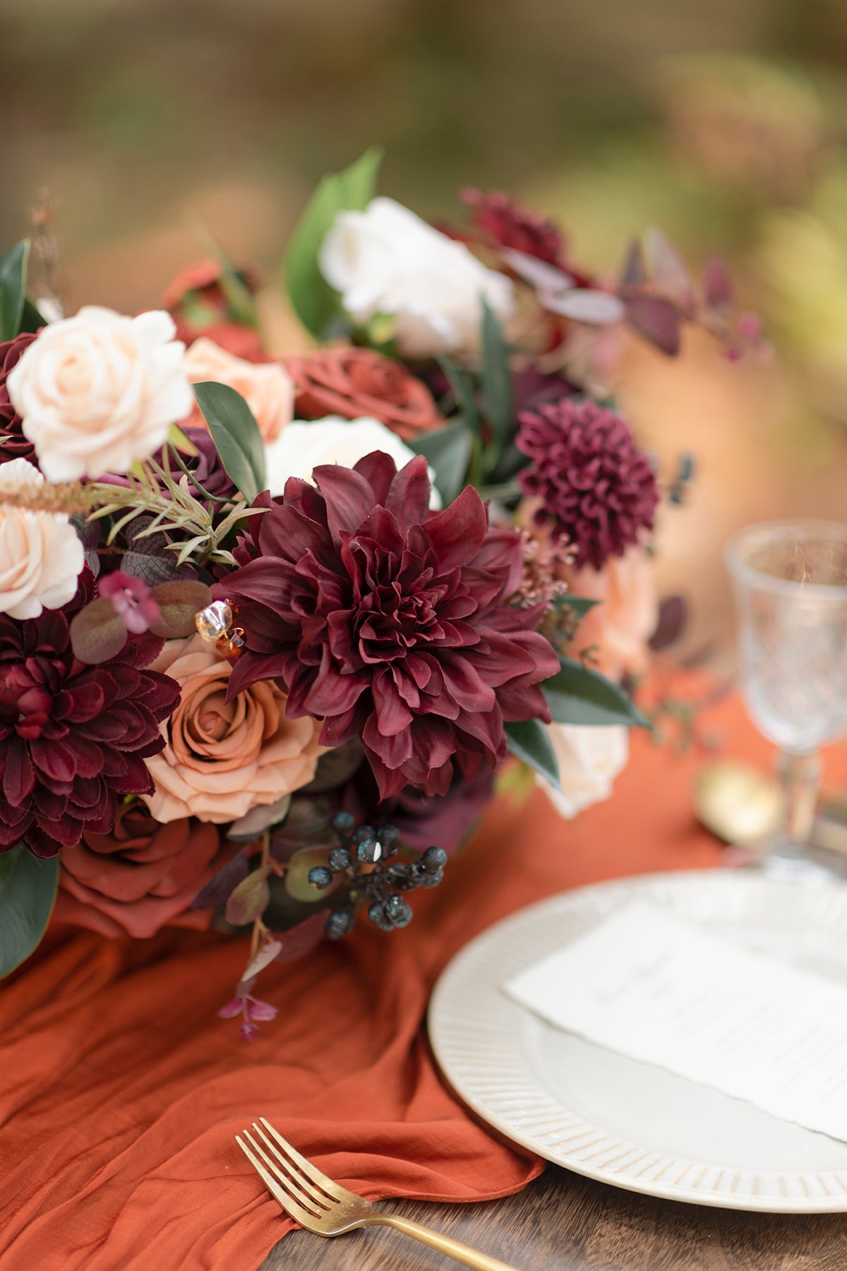 Silk Dahlia Designer Flower Boxes