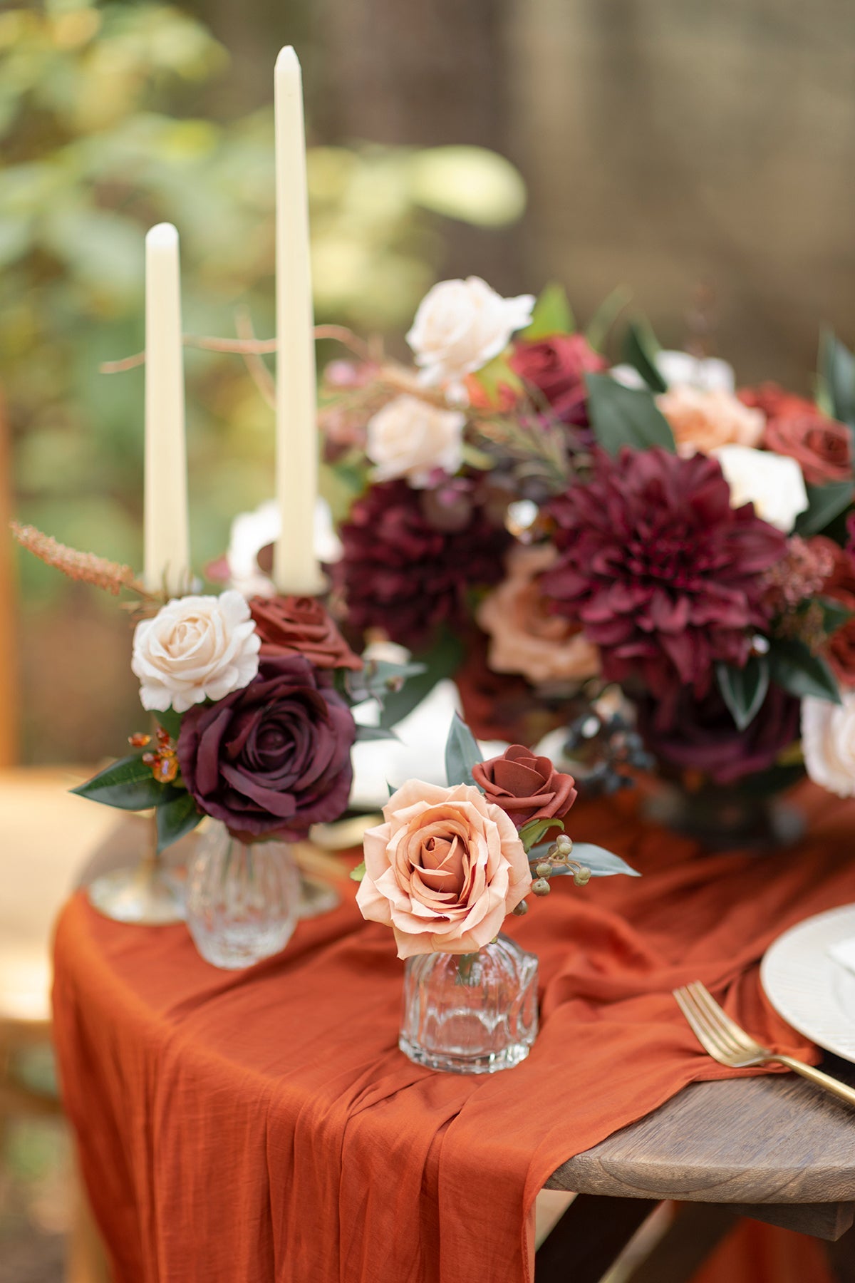 Burgundy & Marsala Designer Flower Boxes