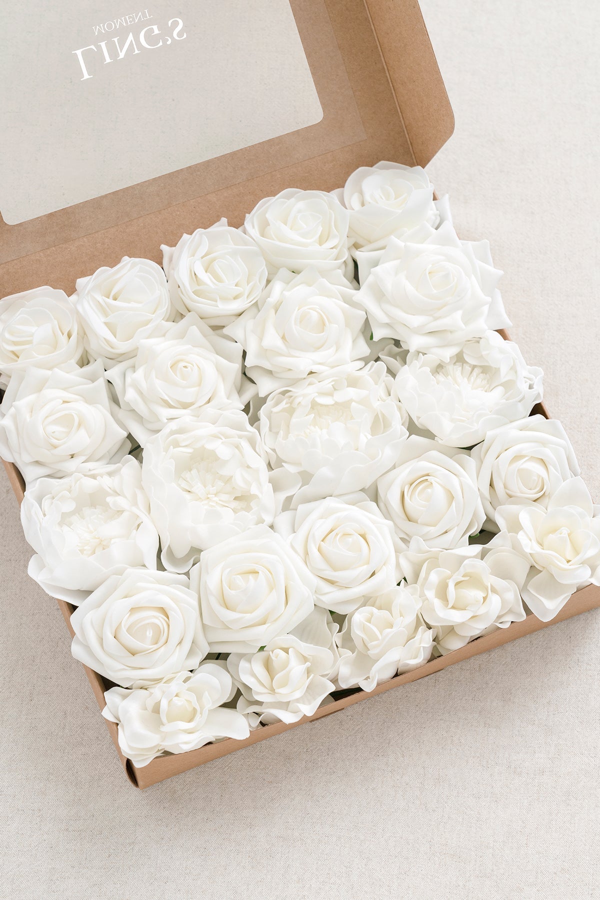 Natural White & Ivory Designer Flower Boxes