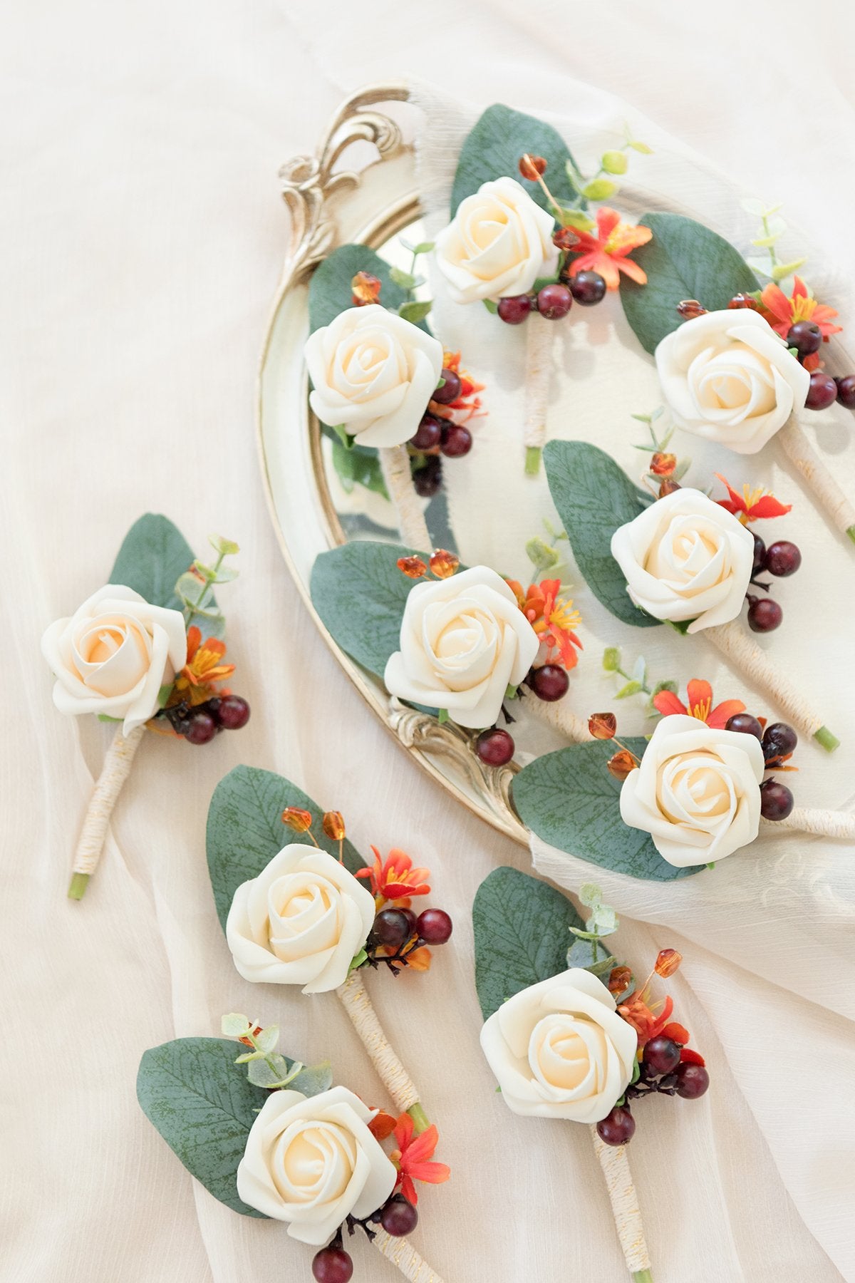 Wedding Boutonnieres - Sunset Terracotta (4 Styles)