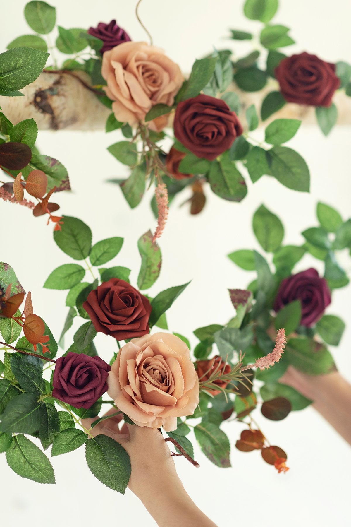 5ft Rose Flower Garland - Sunset Terracotta