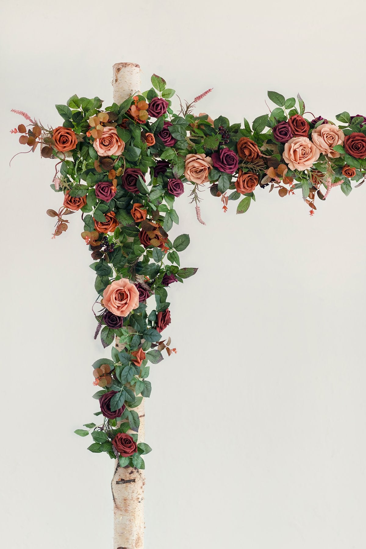 5ft Rose Flower Garland - Sunset Terracotta