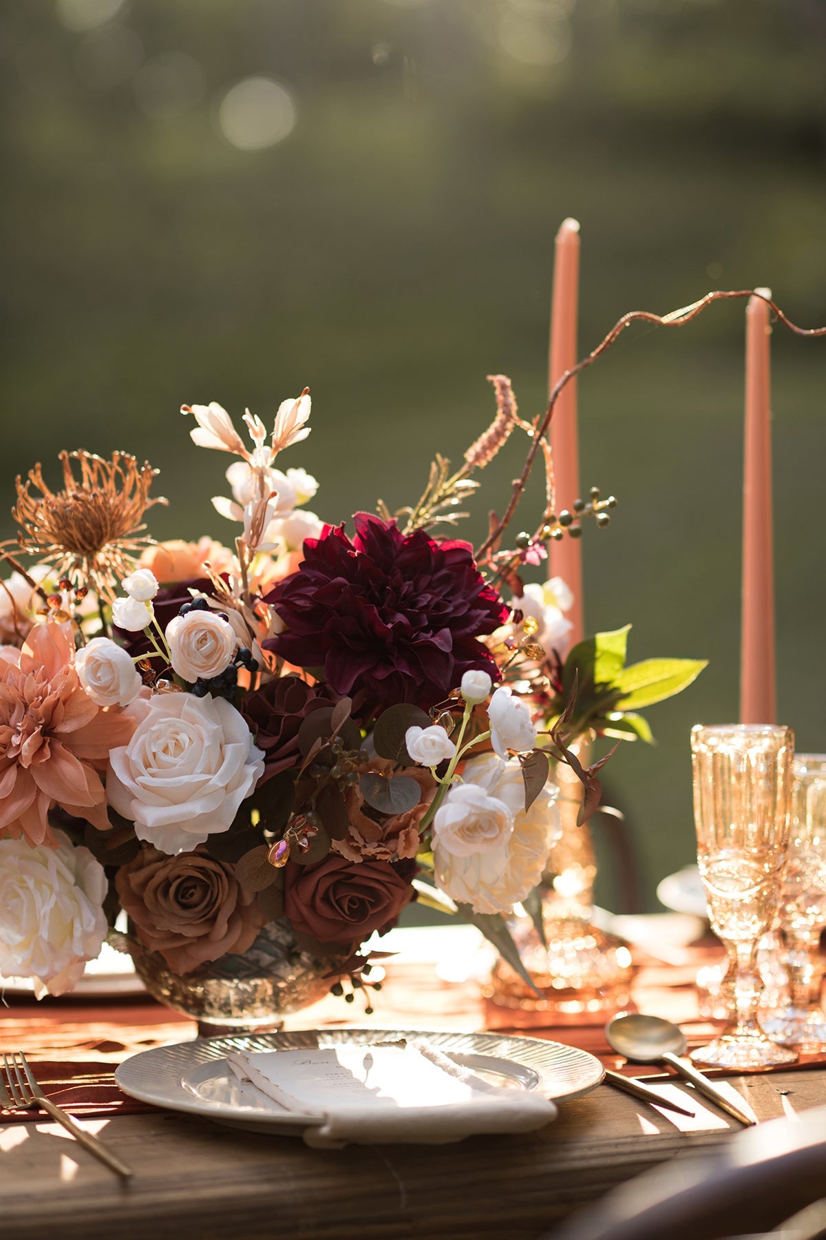 Silk Dahlia Designer Flower Boxes