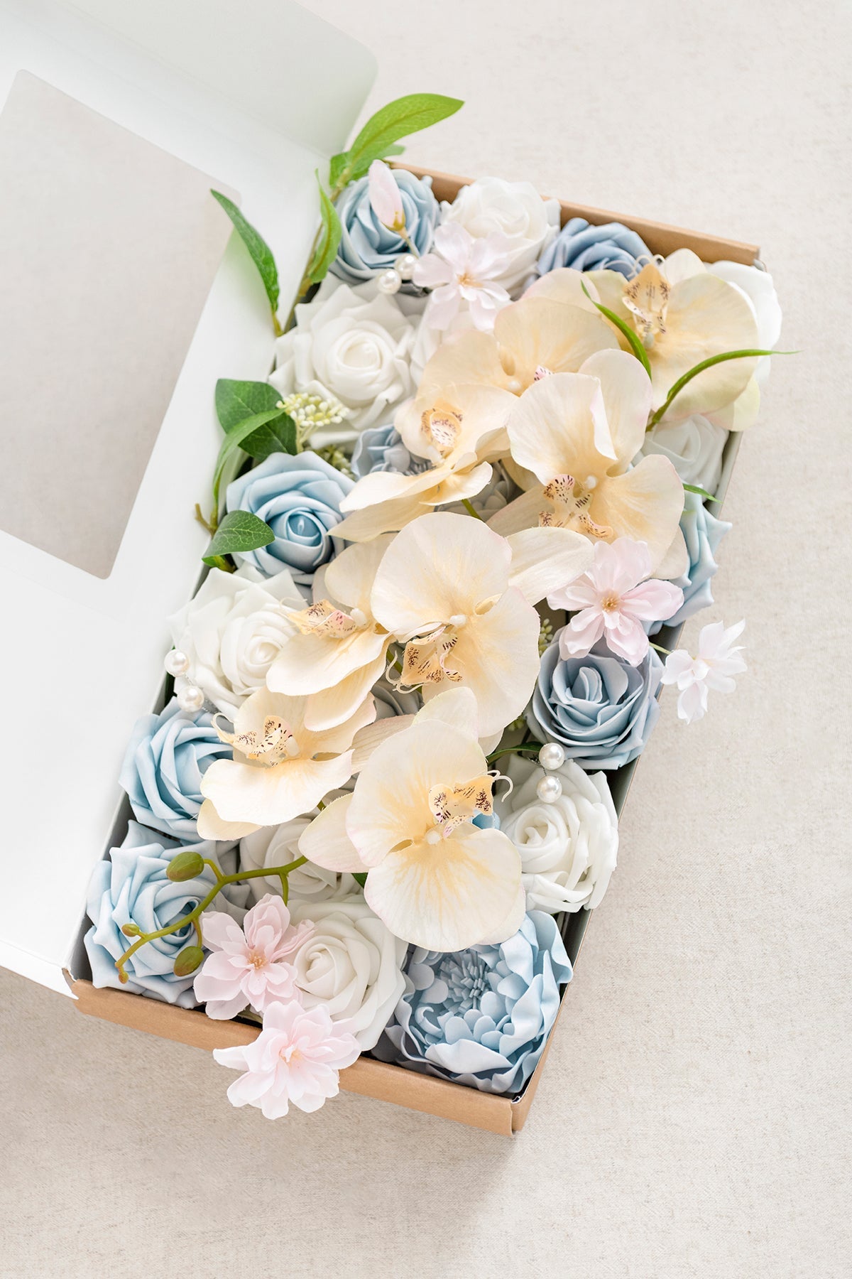 Dusty Blue & Navy Designer Flower Boxes