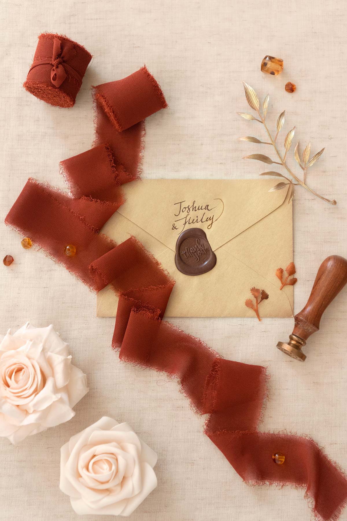 Ribbons in Sunset Terracotta