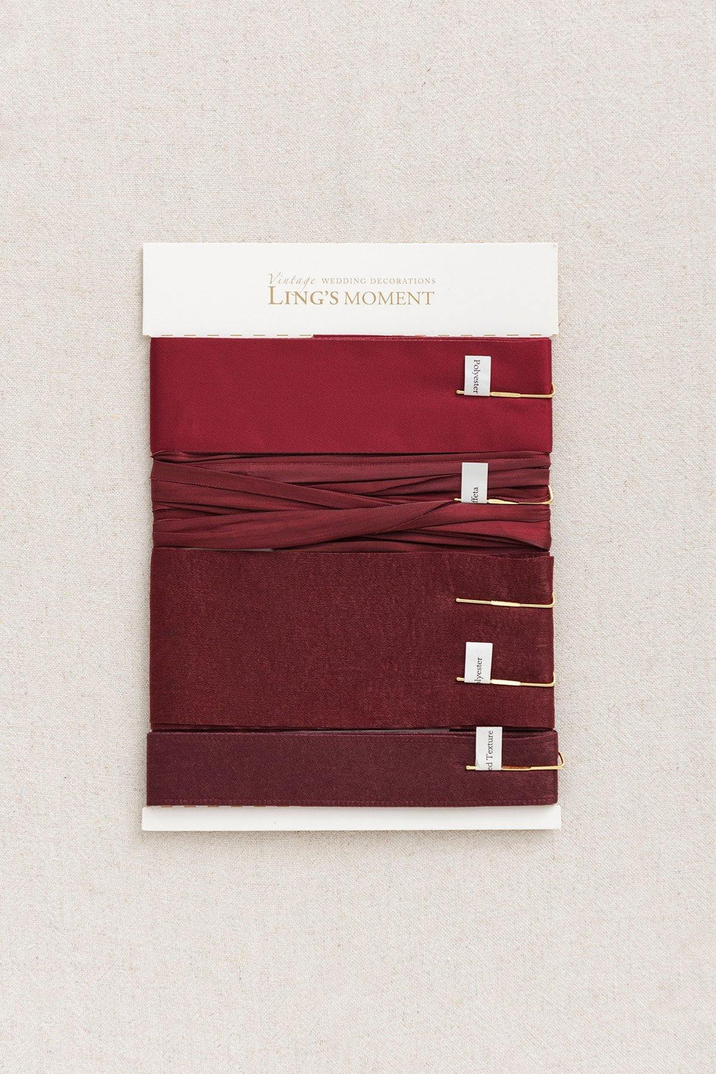 1.5 Yards Polyester Ribbons for Photography Flat Lay - Sunflower & Burgundy Theme - lingsDev
