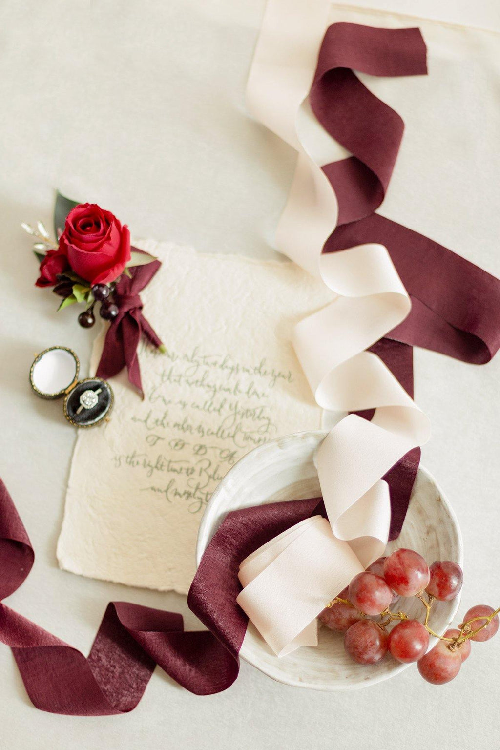 Sheer Polyester Ribbons 1.5"w x 1.5 Yards - Sunflower & Burgundy Theme - lingsDev