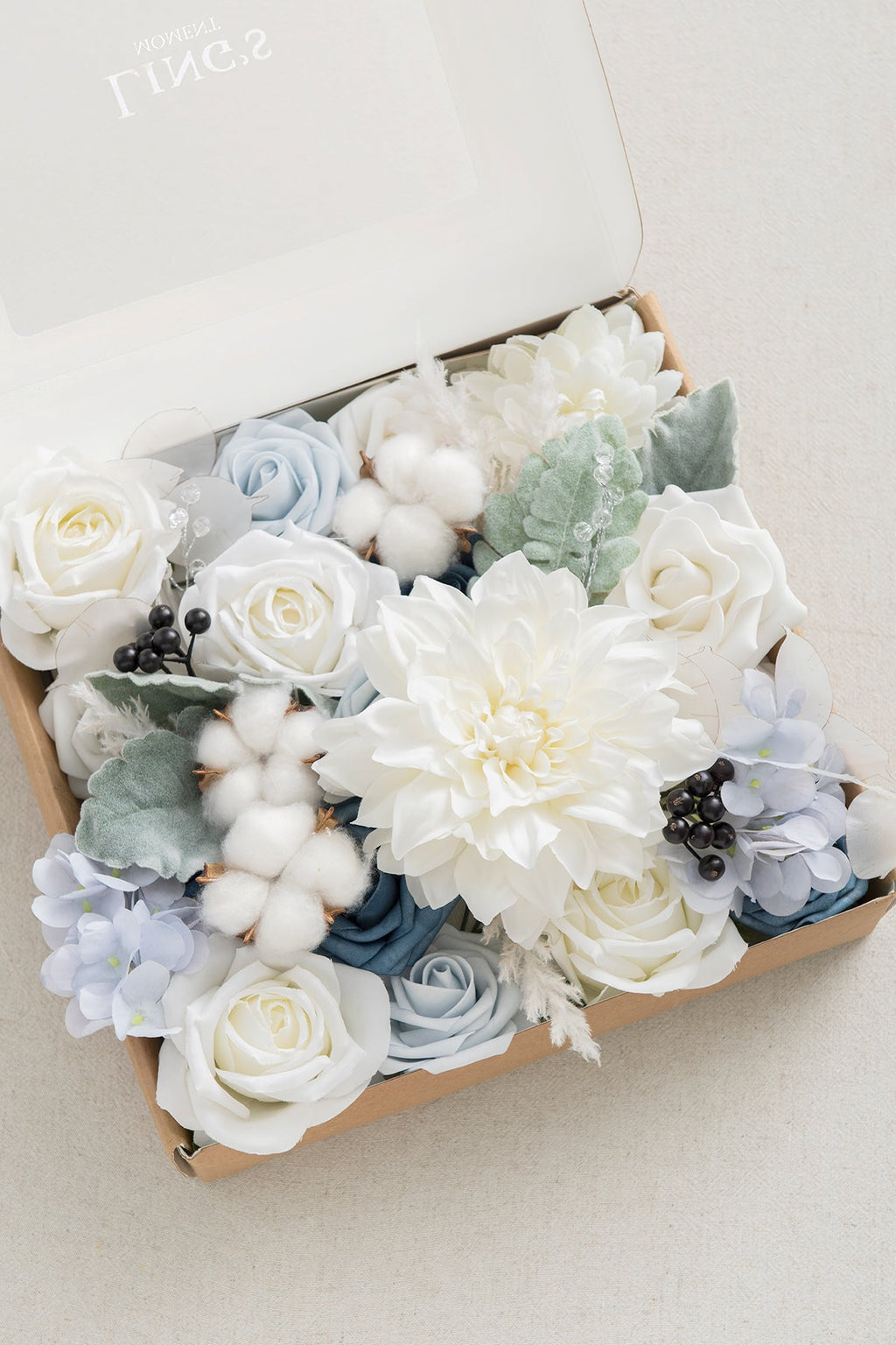 Dusty Blue & Navy Designer Flower Boxes