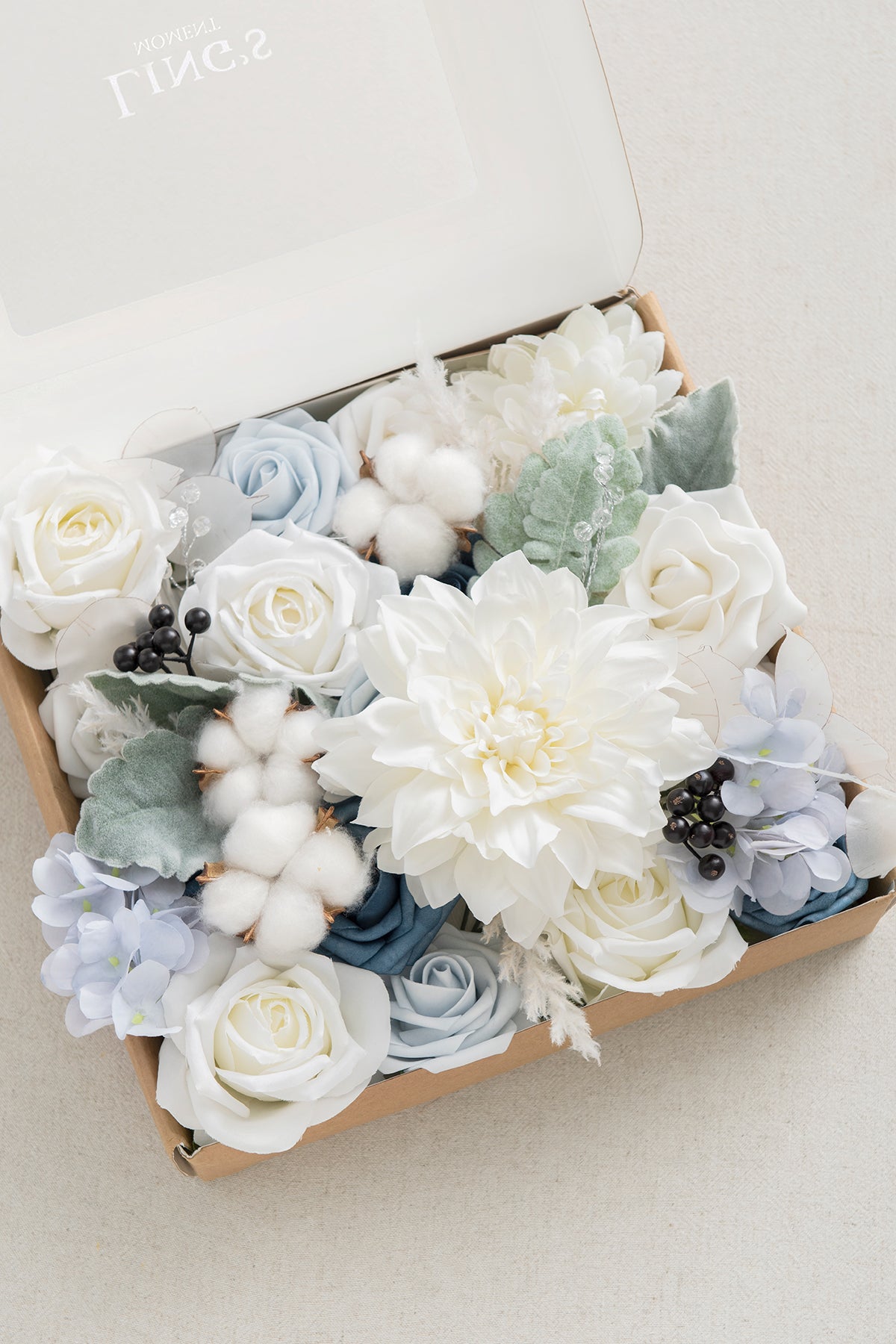 Dusty Blue & Navy Designer Flower Boxes