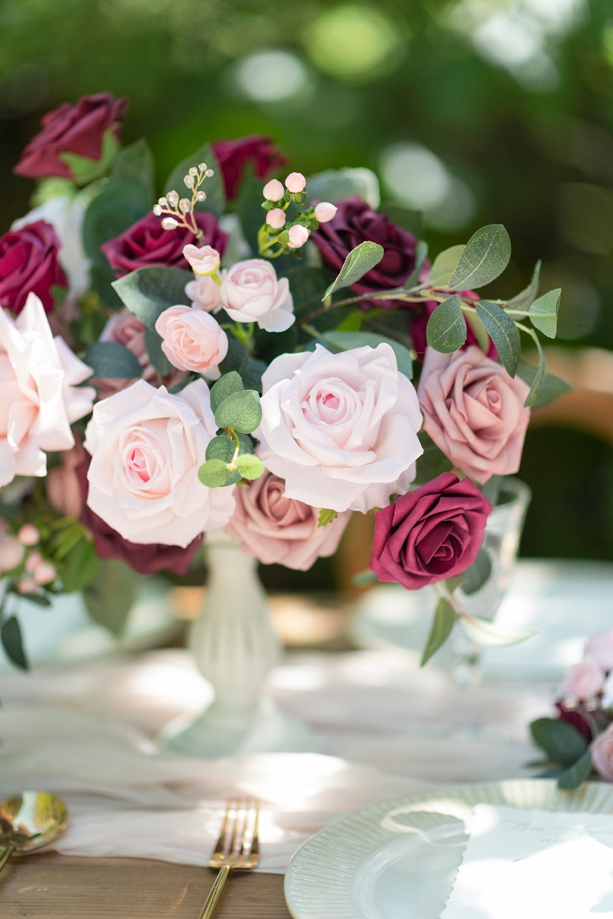 Burgundy & Marsala Designer Flower Boxes