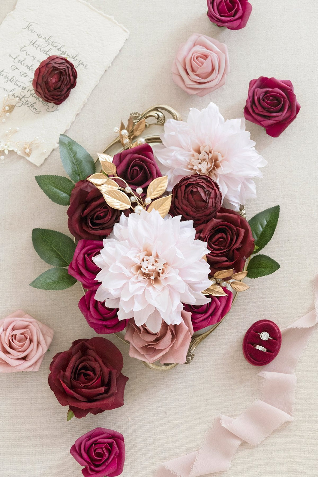 Burgundy & Marsala Designer Flower Boxes