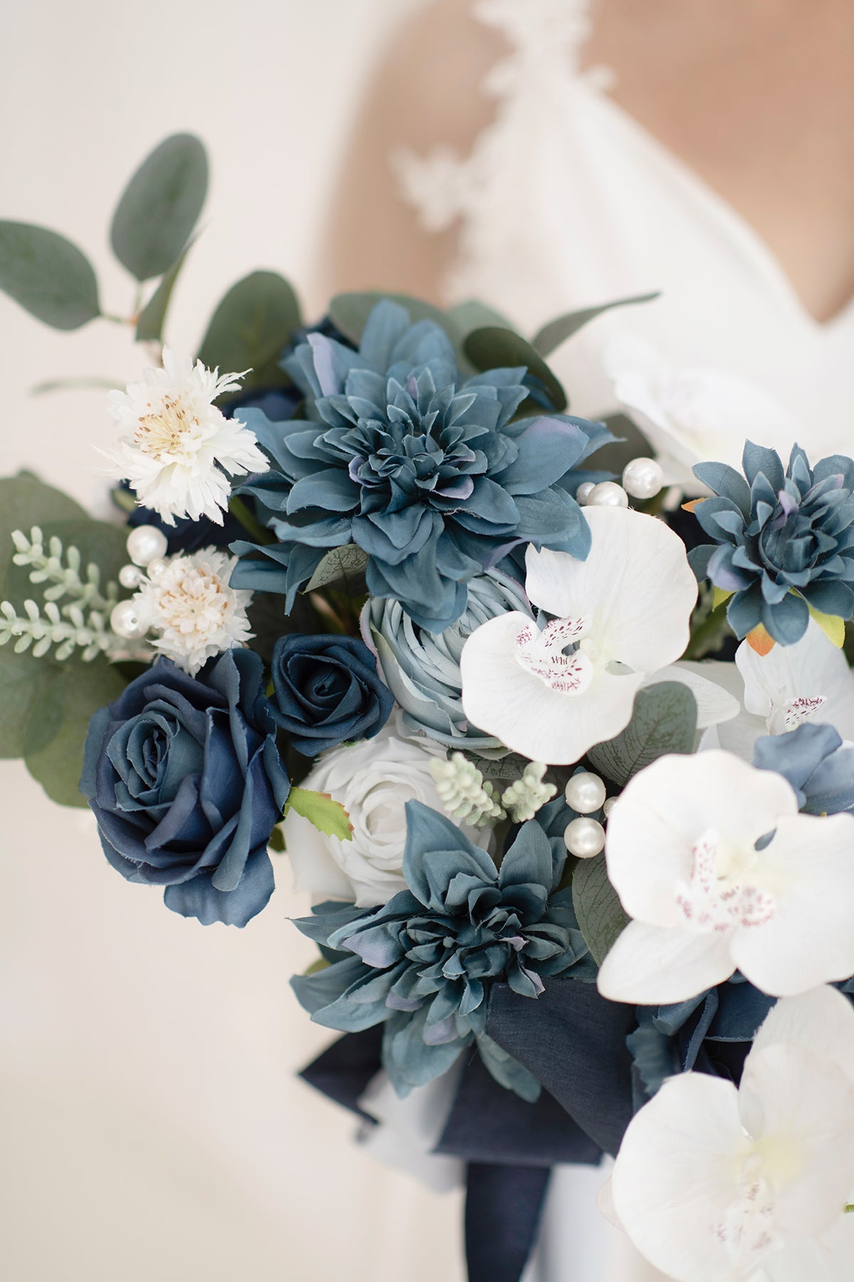 Standard Free-Form Bridal Bouquet in Noble Navy Blue