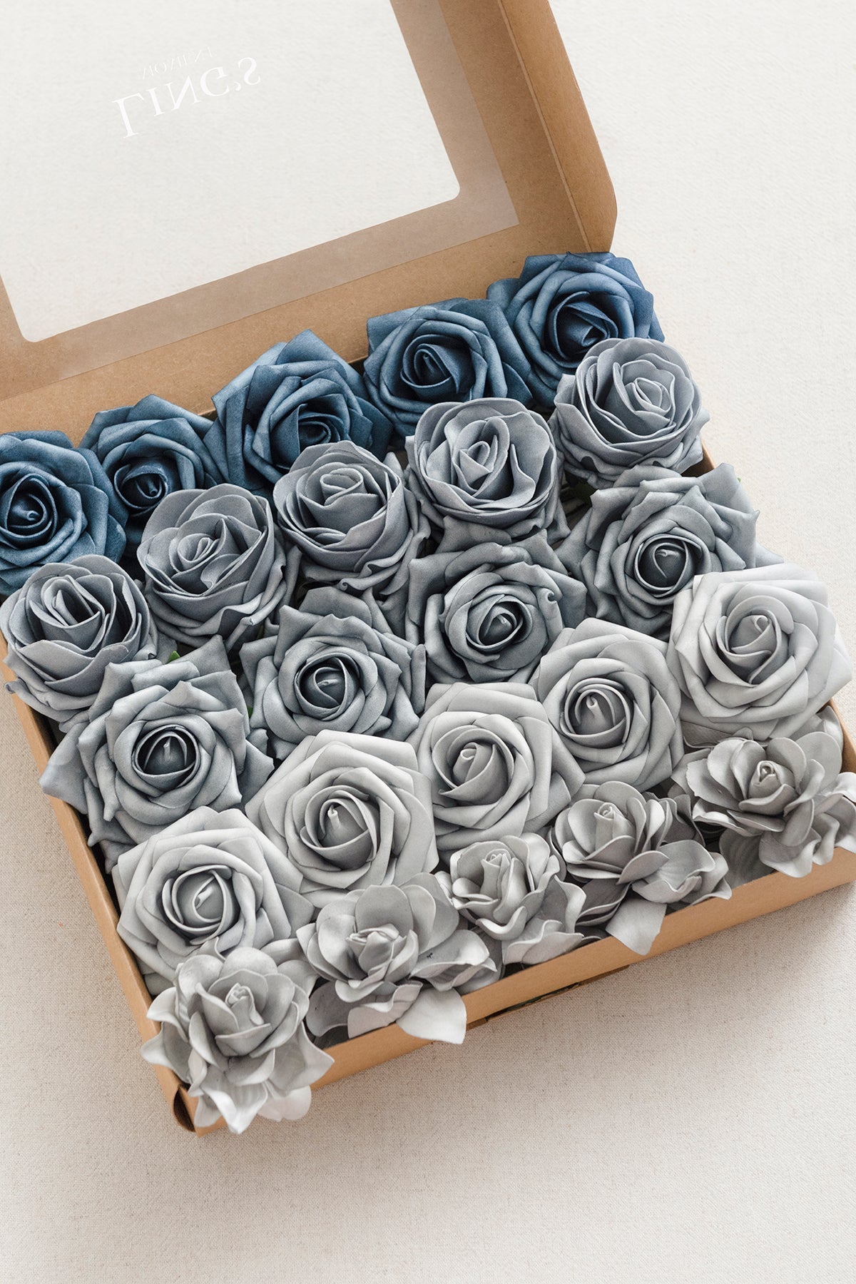 Dusty Blue & Navy Designer Flower Boxes