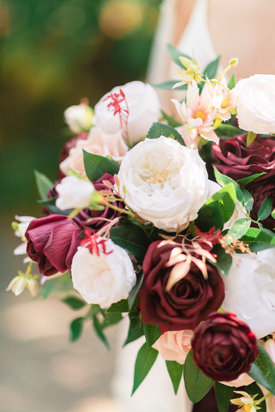 Large Cascade Bridal Bouquet in Romantic Marsala