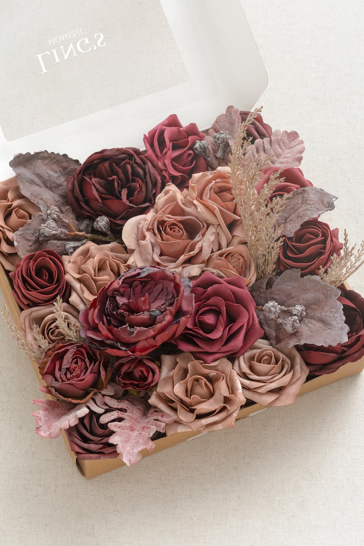 Burgundy & Marsala Designer Flower Boxes