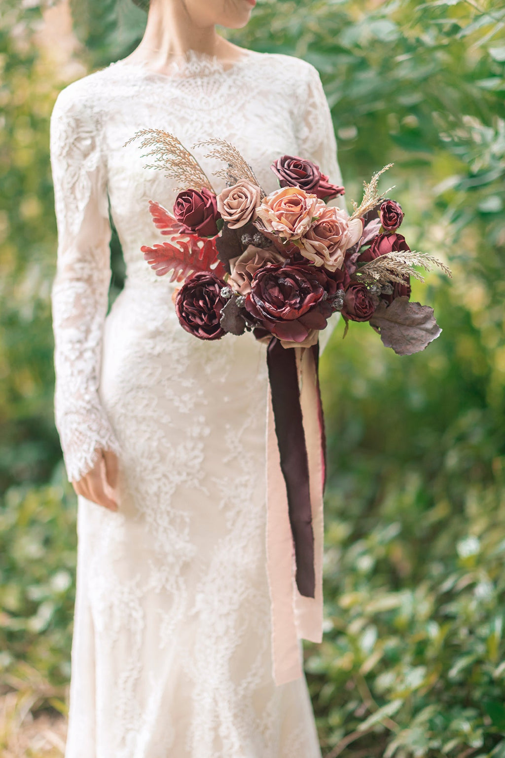 Burgundy & Marsala Designer Flower Boxes