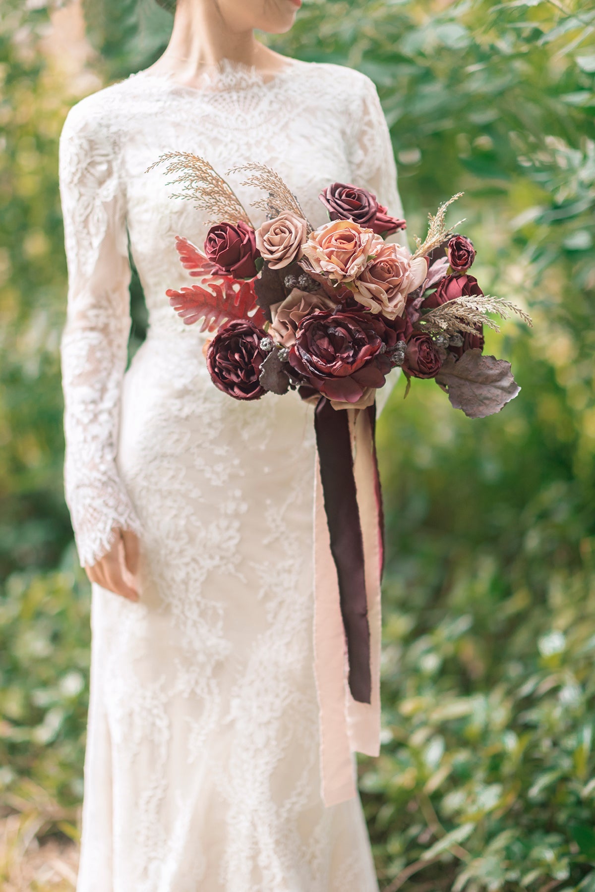 Burgundy & Marsala Designer Flower Boxes