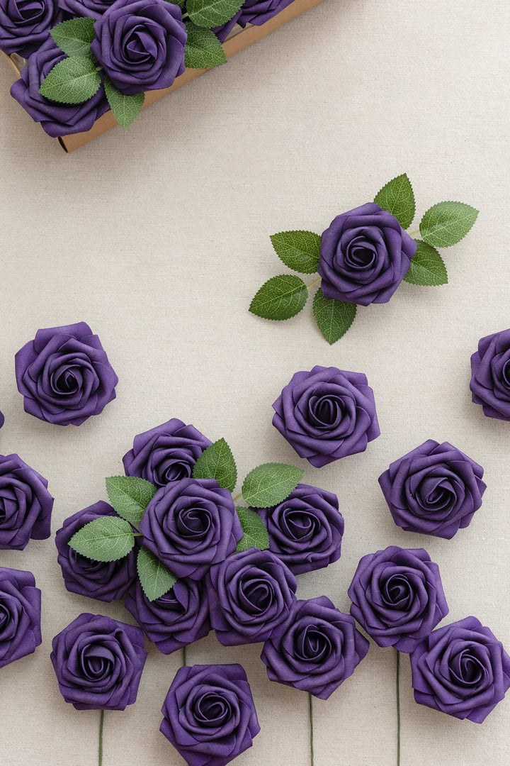 3" Foam Rose with Stem - 8 Colors