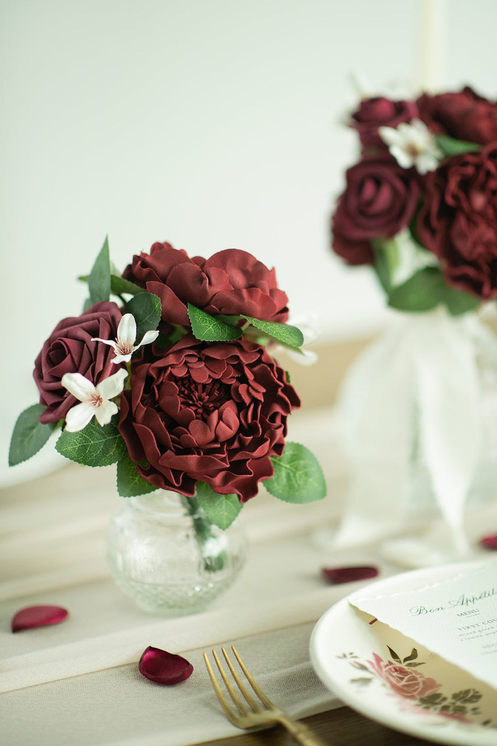 4" Foam Blooming Peony with Stem - 8 Colors
