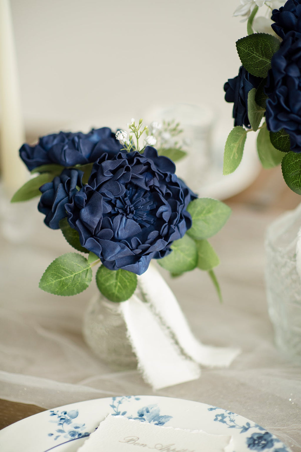 4" Foam Blooming Peony with Stem - 8 Colors