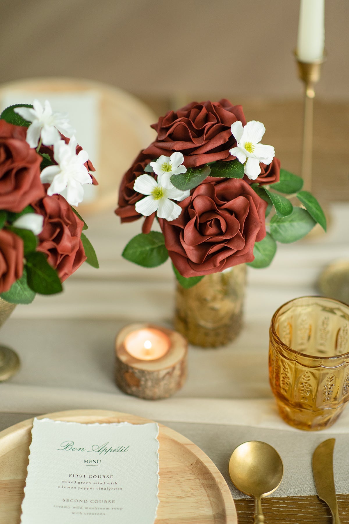 3.5" Foam Avalanche Rose with Stem - 16 Colors