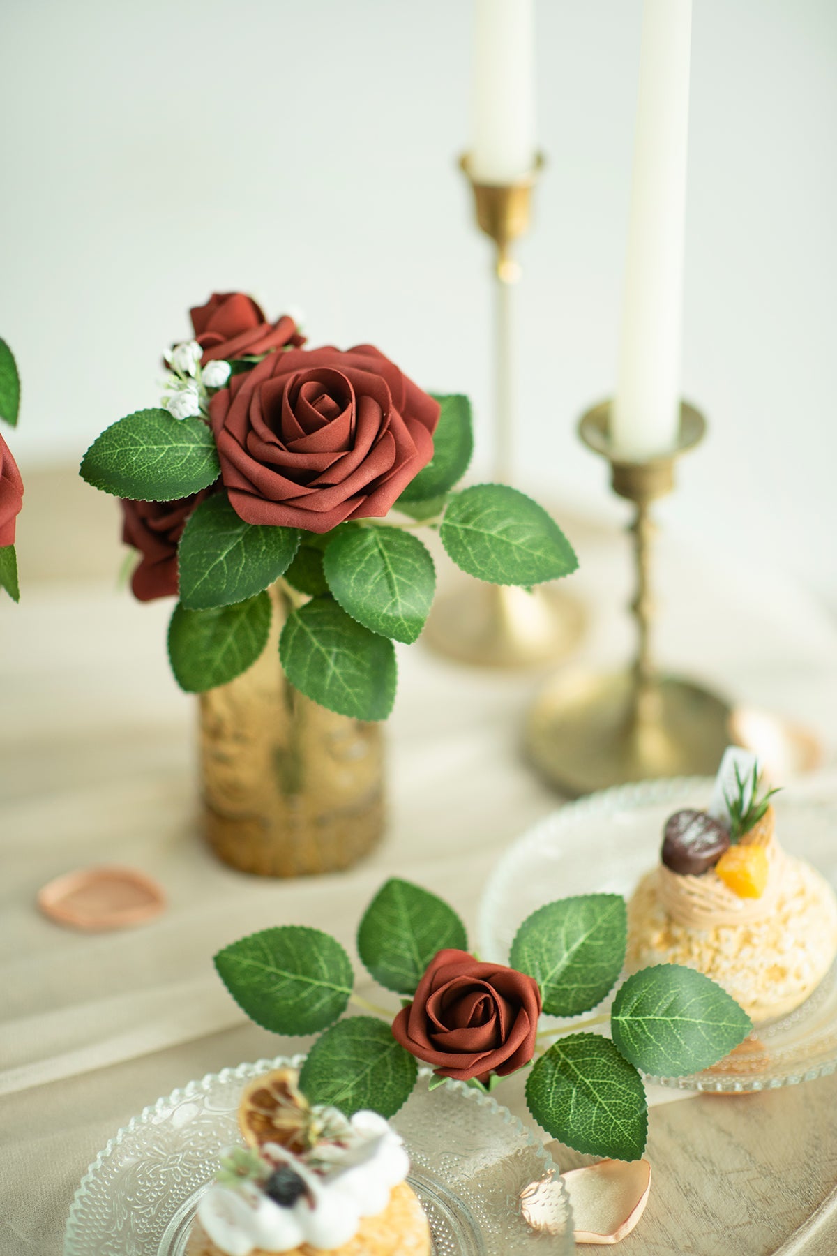 3" Foam Rose with Stem - 59 Colors F3