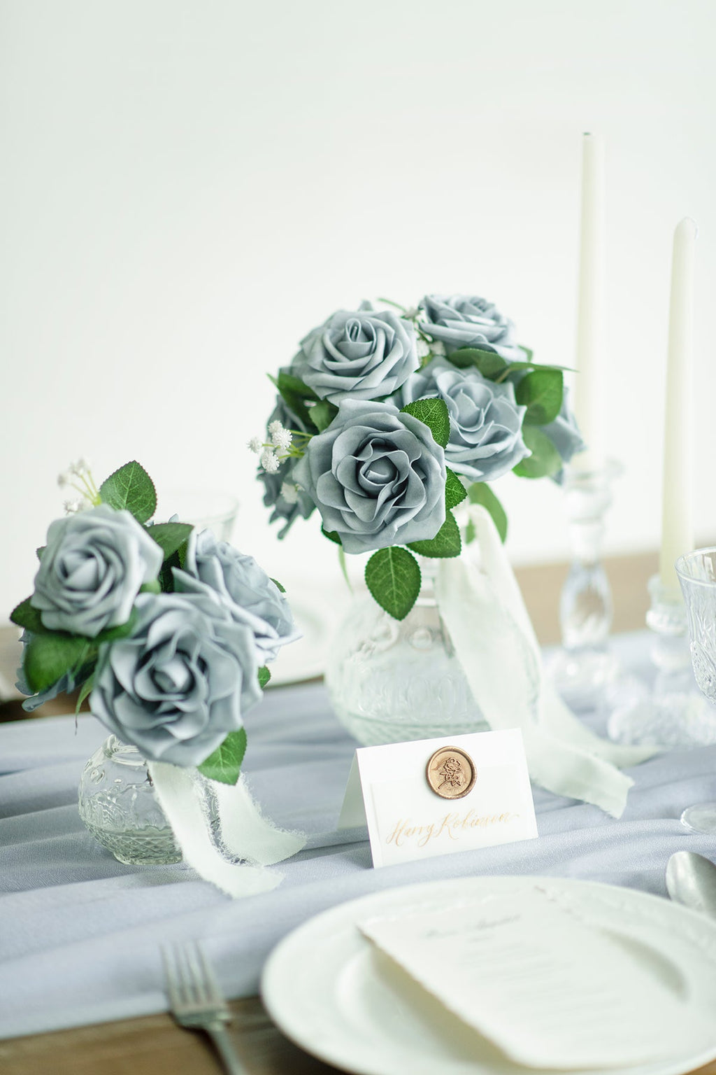 3.5" Foam Avalanche Rose with Stem - 16 Colors