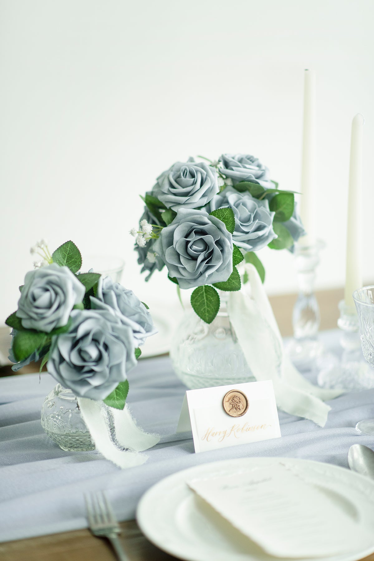 3.5" Foam Avalanche Rose with Stem - 16 Colors