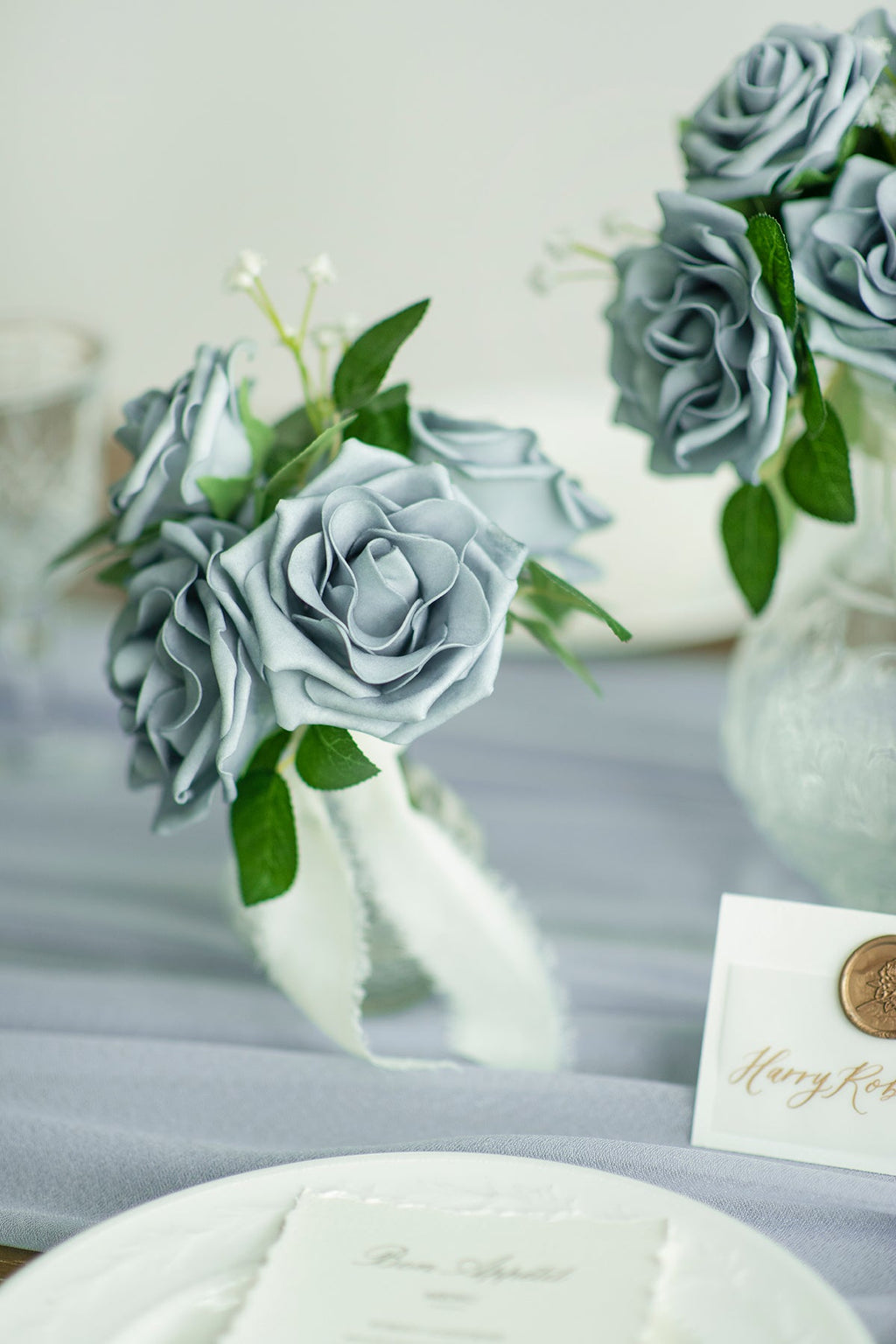 3.5" Foam Avalanche Rose with Stem - 16 Colors