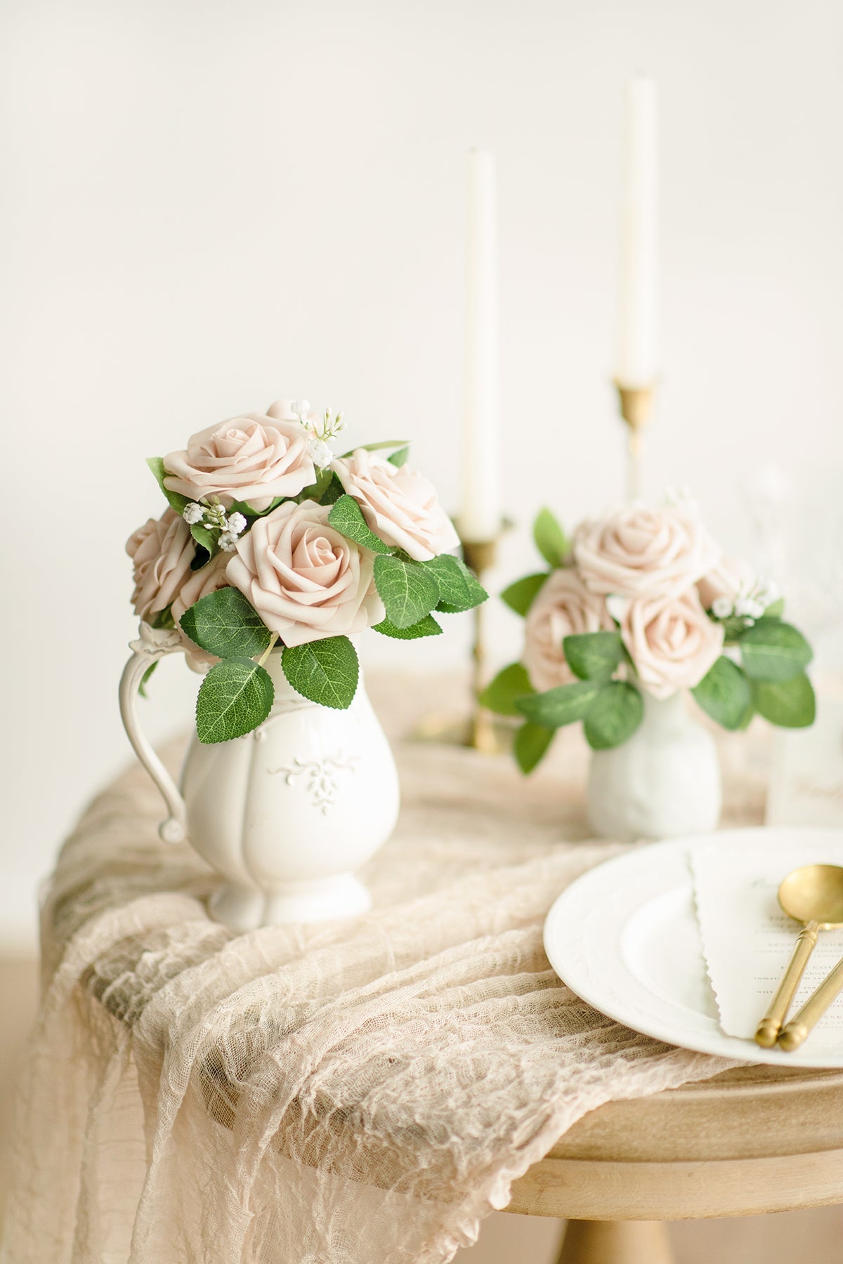 3.5" Foam Avalanche Rose with Stem - 16 Colors