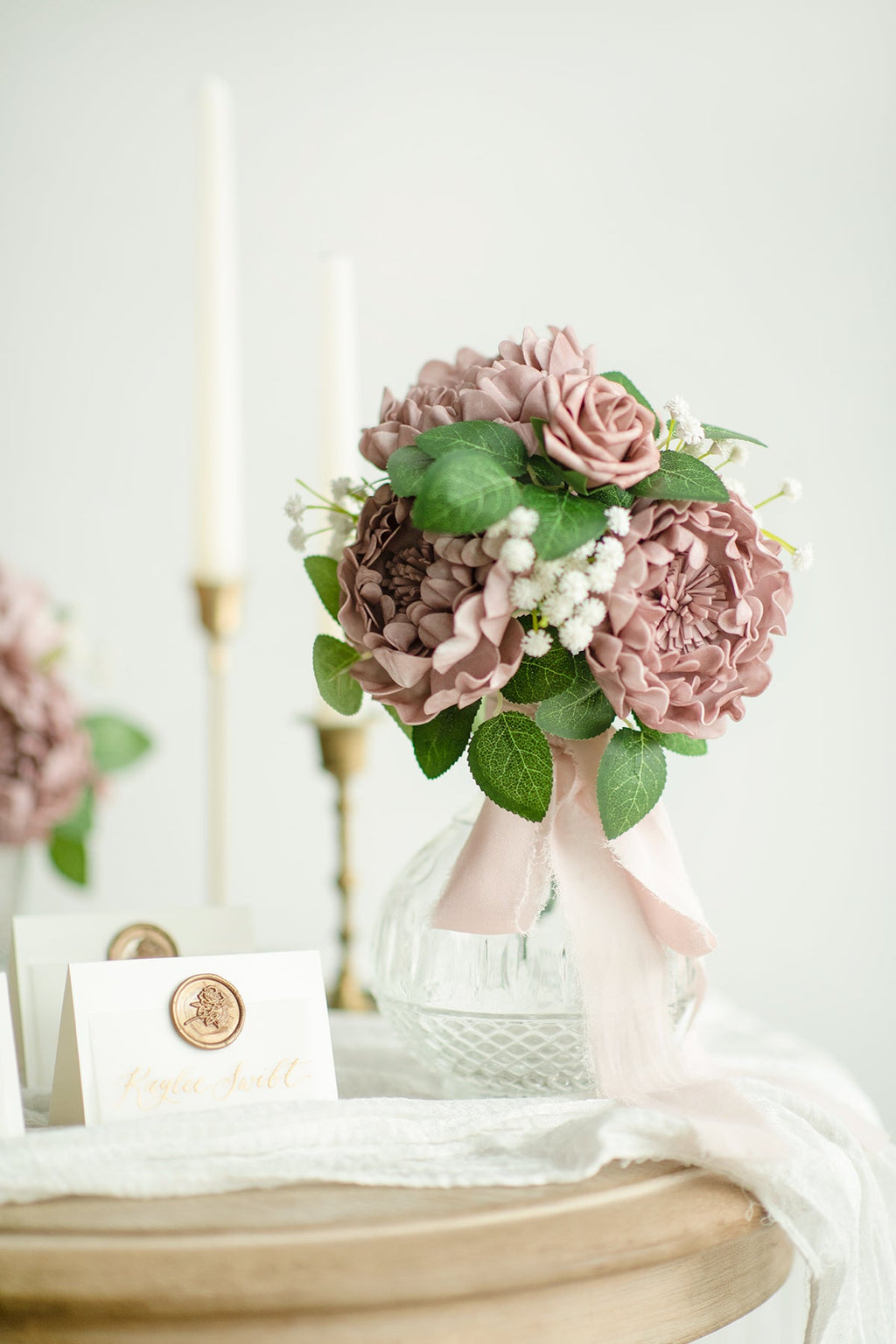 4" Foam Blooming Peony with Stem - 8 Colors