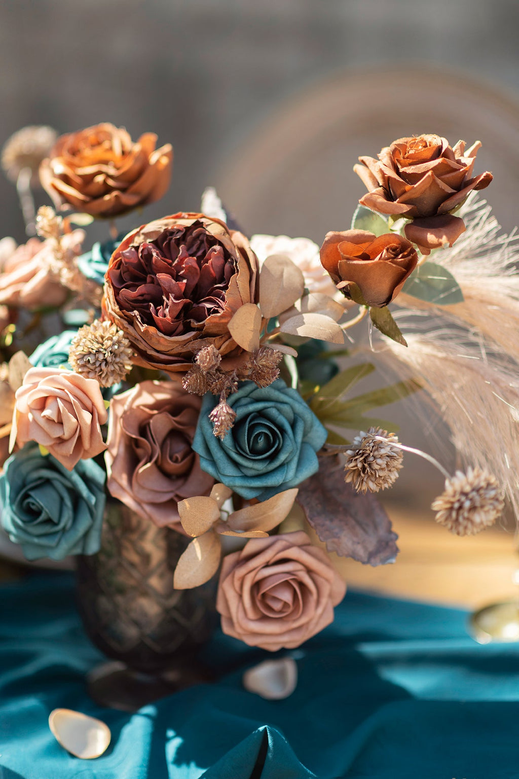 Moody Teal Designer Flower Boxes