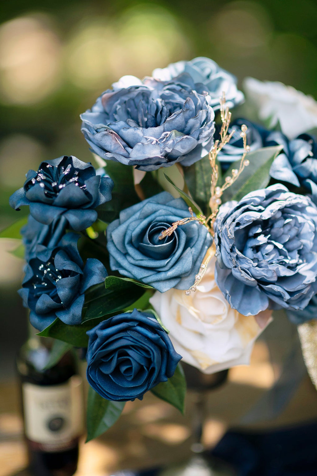 Dusty Blue & Navy Designer Flower Boxes