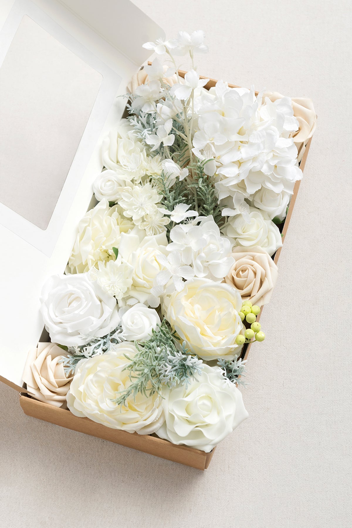 Natural White & Ivory Designer Flower Boxes