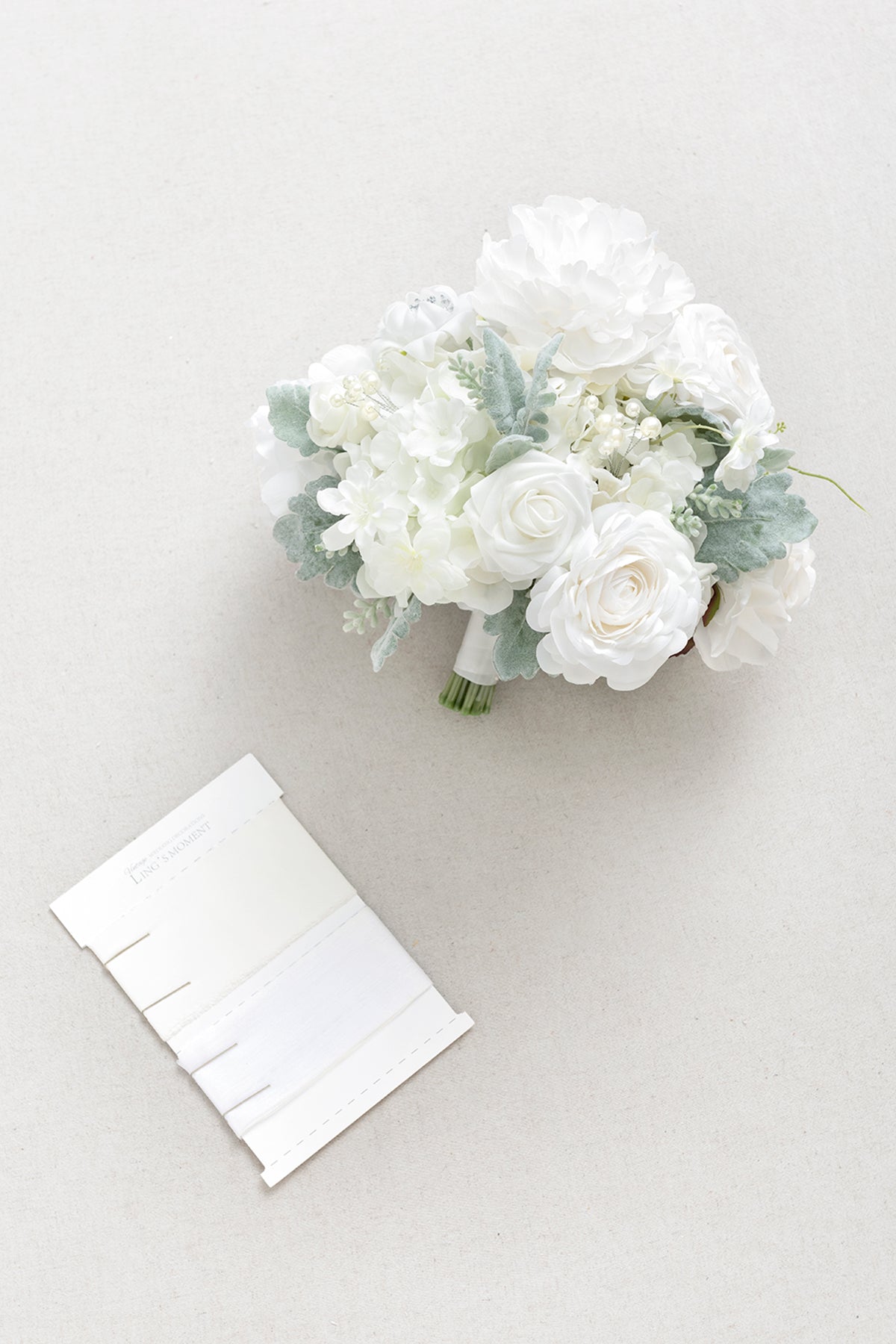 Standard Round Bridal Bouquet in White