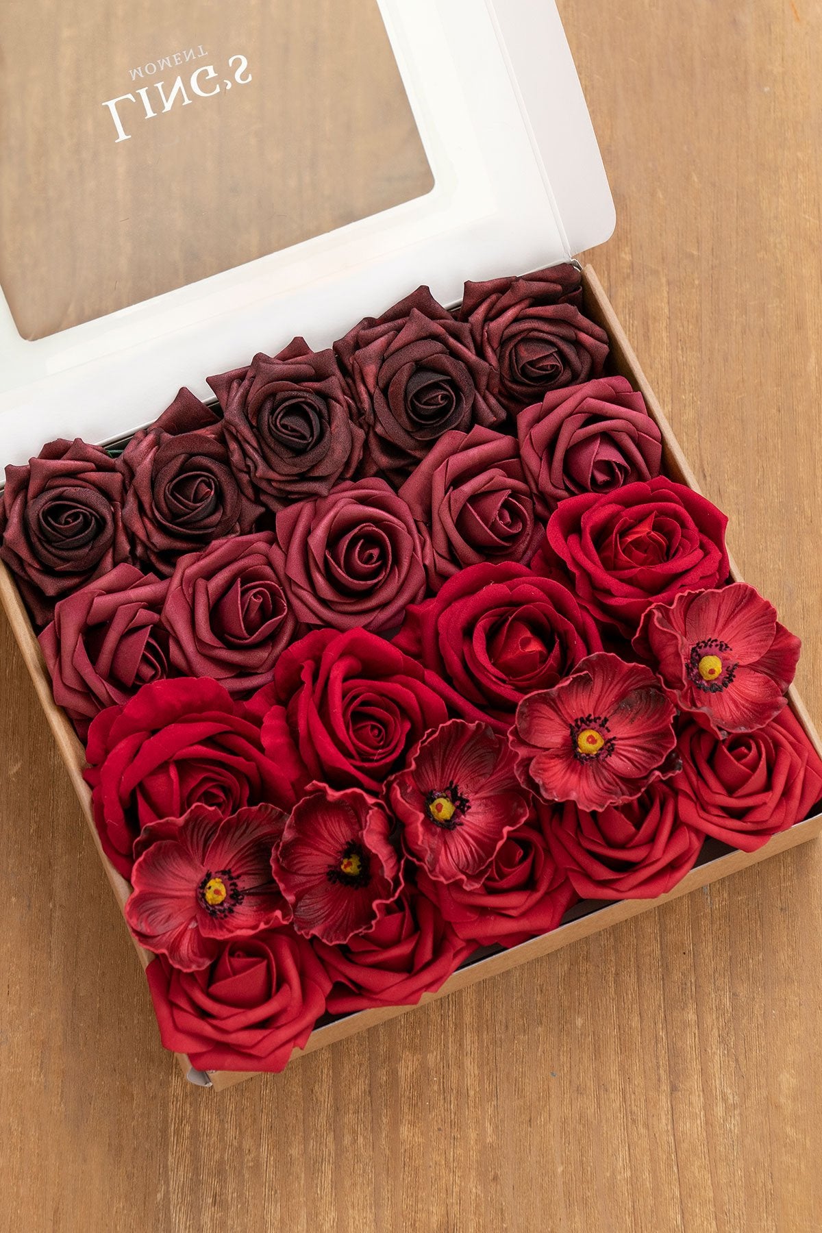 Burgundy & Marsala Flowers Box Set - 26 Styles - lingsDev