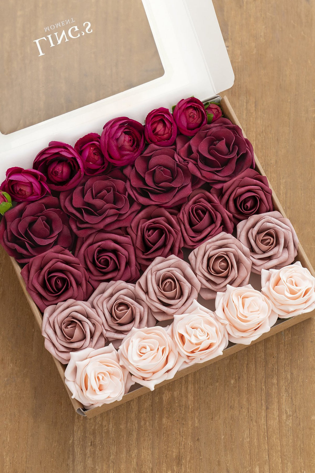 Burgundy & Marsala Flowers Box Set - 26 Styles - lingsDev