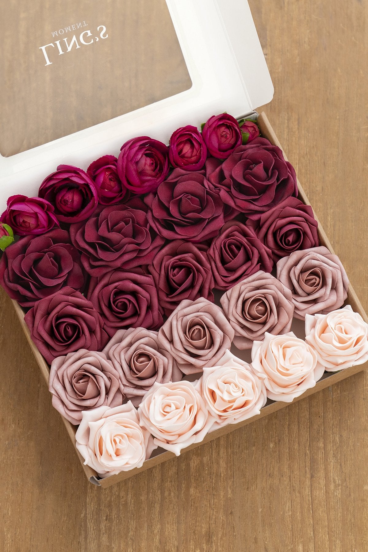 Burgundy & Marsala Flowers Box Set - 26 Styles - lingsDev