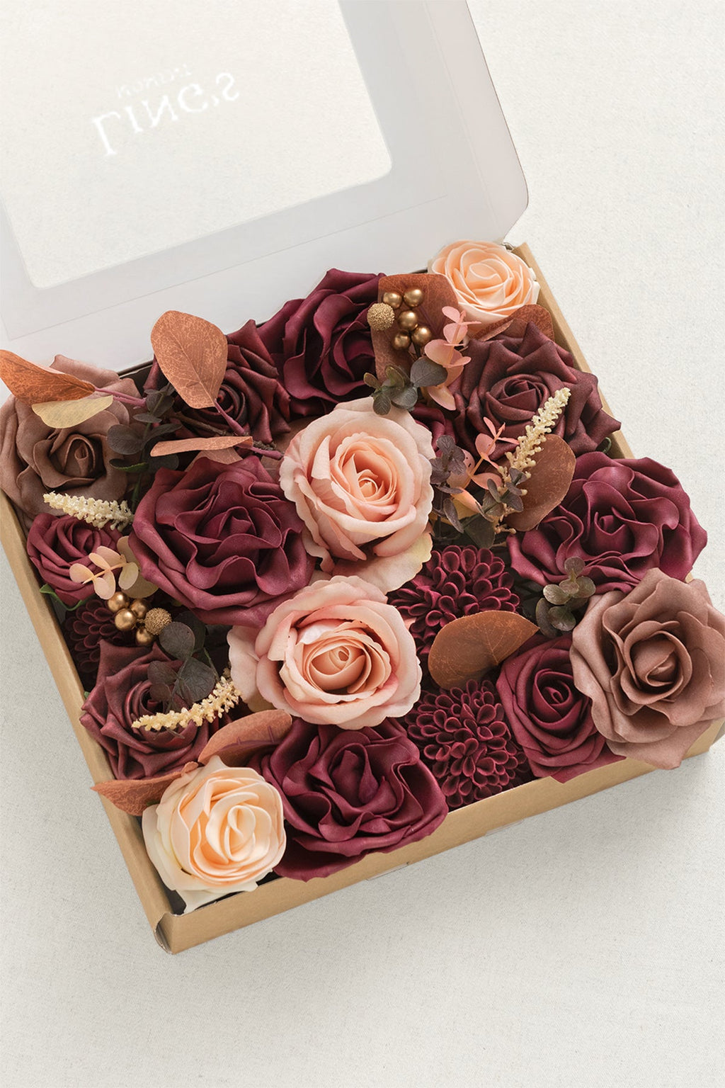 Burgundy & Marsala Designer Flower Boxes