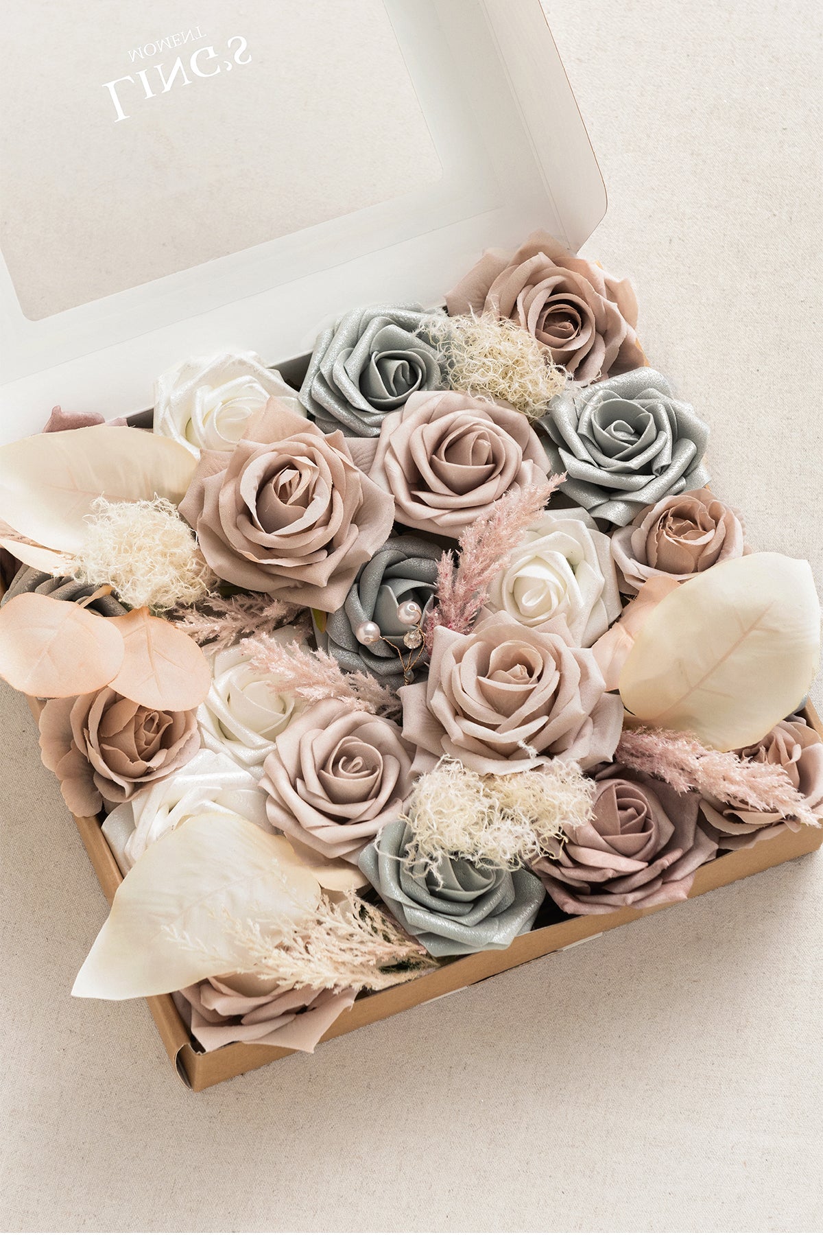 Natural White & Ivory Designer Flower Boxes