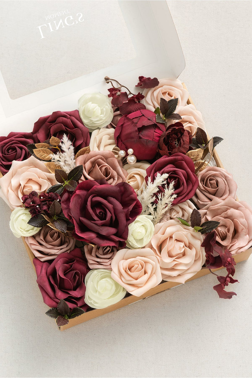Burgundy & Marsala Designer Flower Boxes