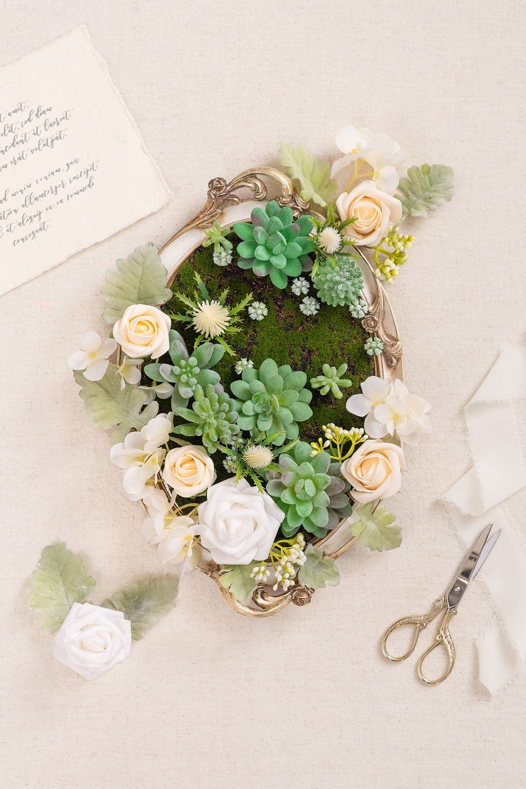 Flowers Box Set for DIY - White & Beige Theme - lingsDev