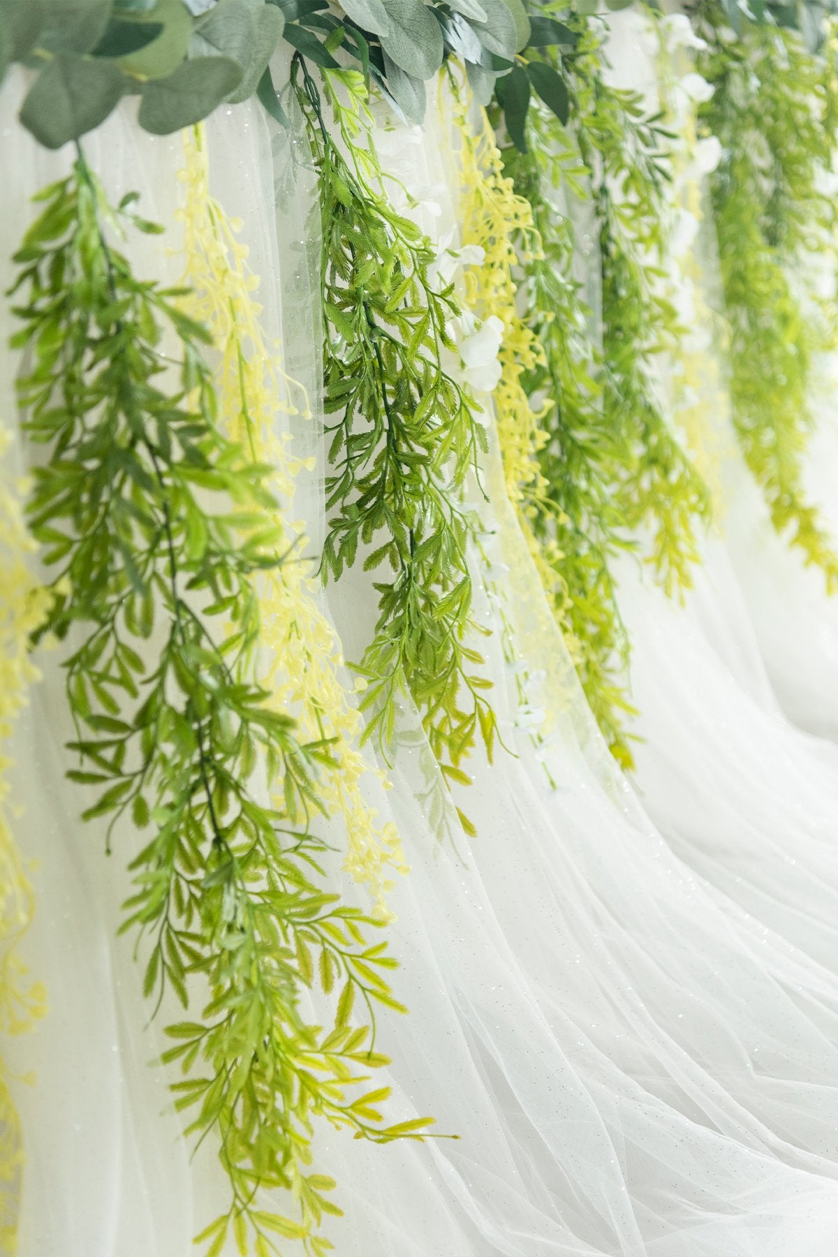 Eucalyptus and Willow Leaf Garland 6.5FT with Hanging Vines - lingsDev