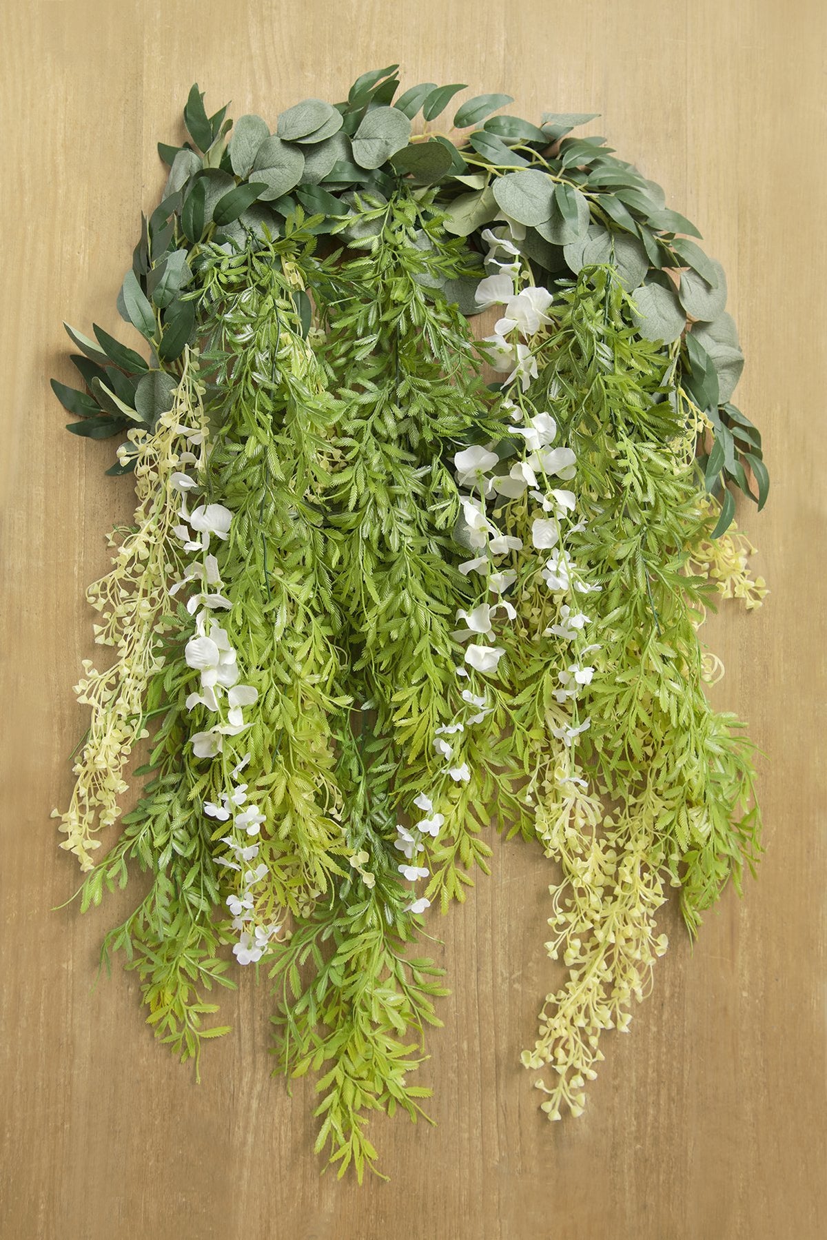 Eucalyptus and Willow Leaf Garland 6.5FT with Hanging Vines - lingsDev