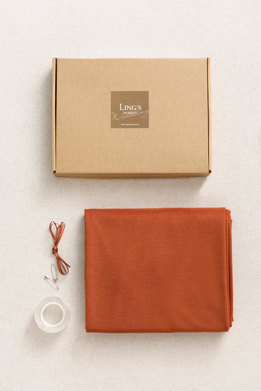 Table linens in Sunset Terracotta