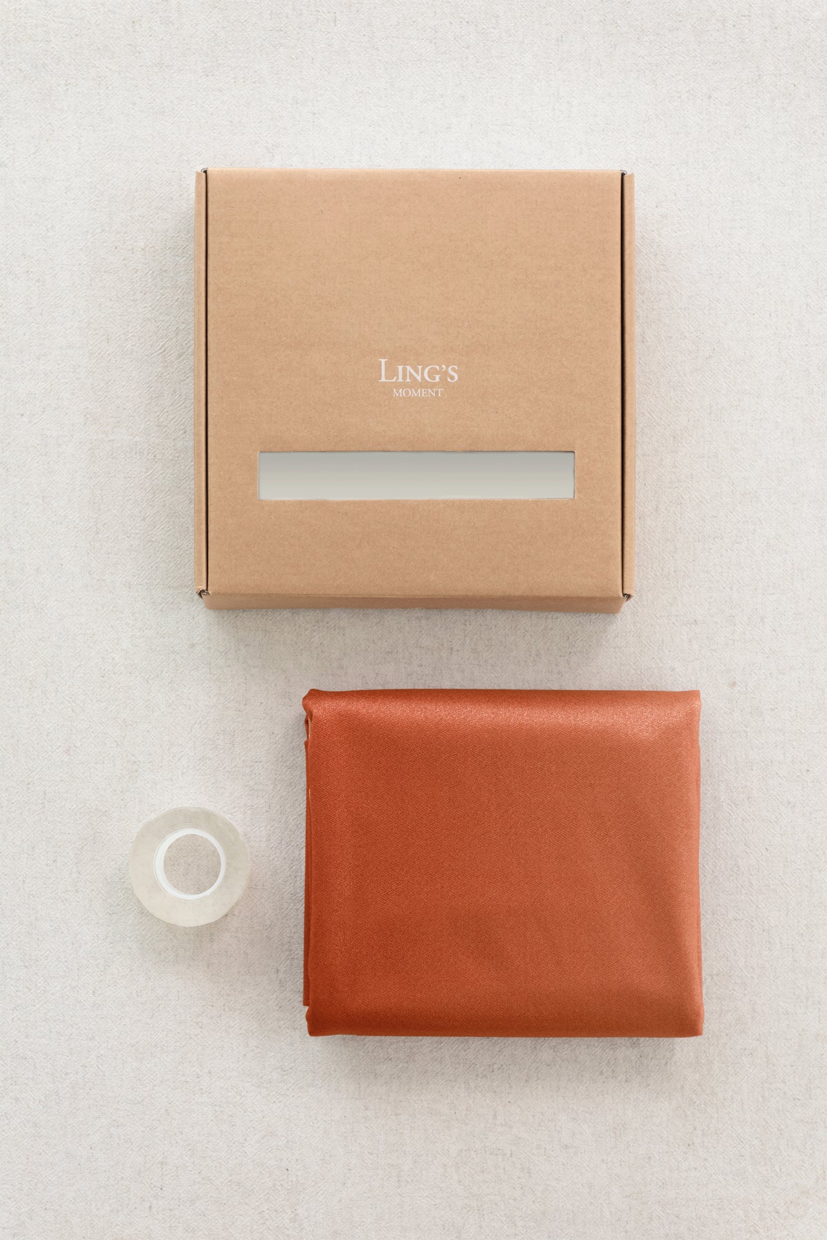 Table linens in Sunset Terracotta