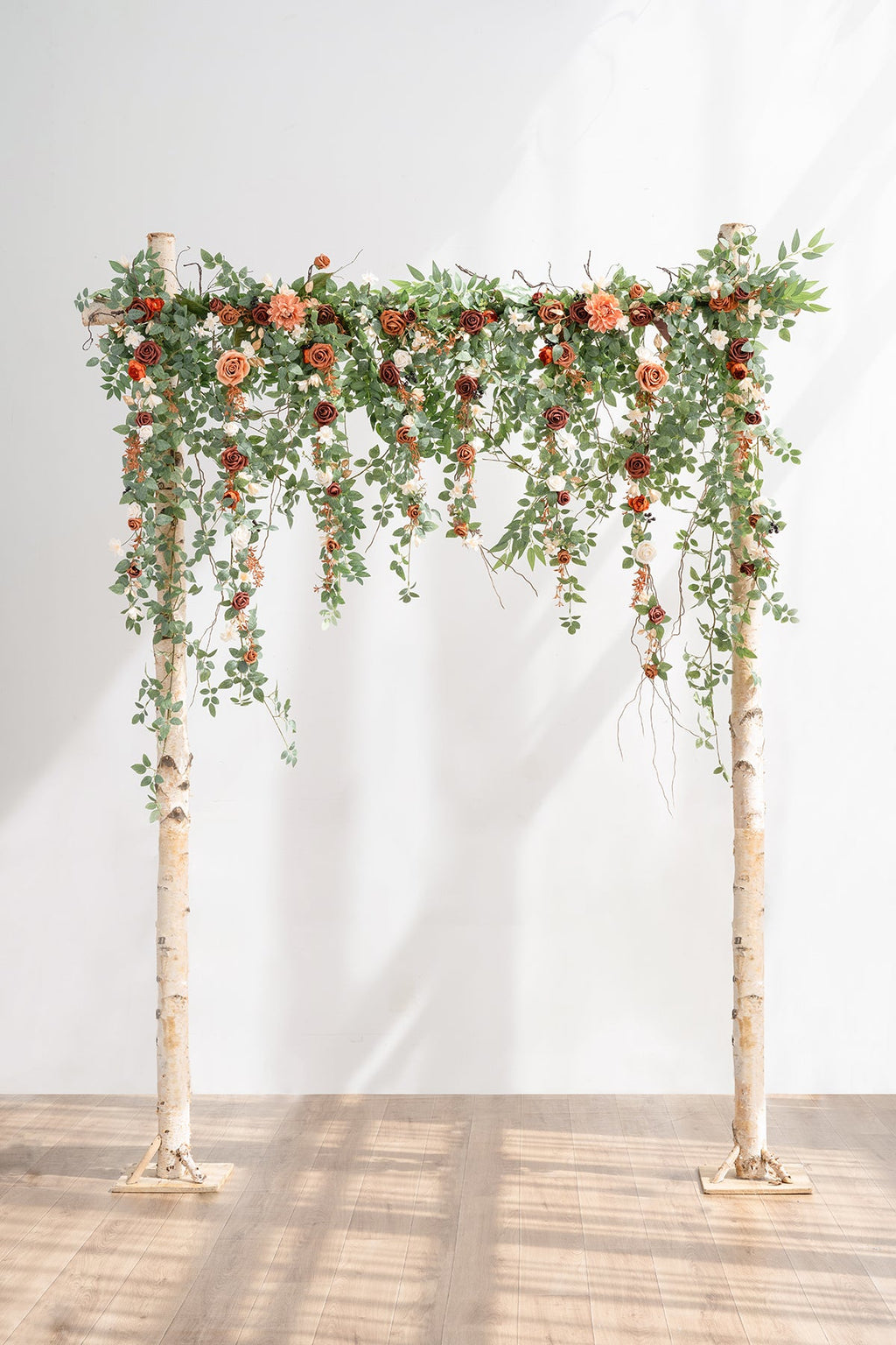 Hanging Arch Flower Decor in Sunset Terracotta
