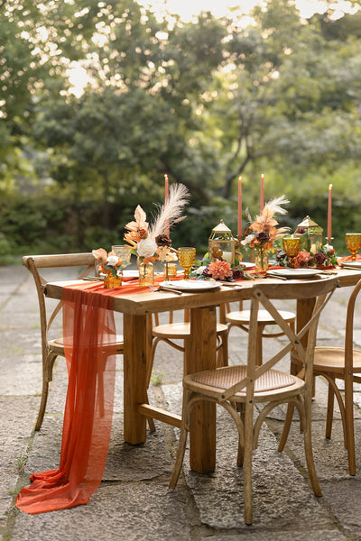 Head Table Floral Swags in Sunset Terracotta