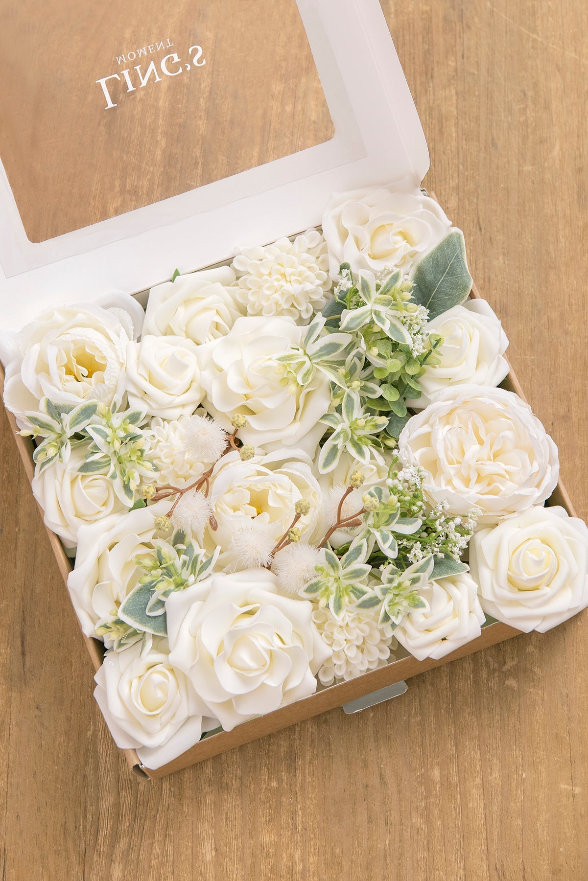 Natural White & Ivory Designer Flower Boxes